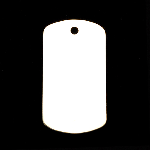 Metal Stamping Blanks Sterling Silver Large Dog Tag, 35mm (1.38") x 18mm (.71"), 20g